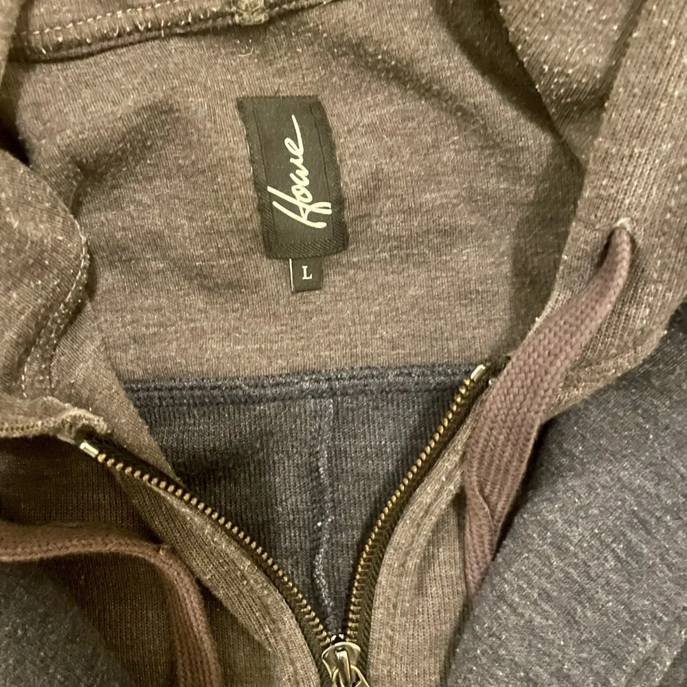 Men’s Navy and Grey Hoodie-Blazer by Howe in Sz L - Picture 7 of 13